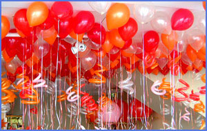 Balloon Decoration Ideas on Balloon Ceiling Party Decorations   Balloon Celebrations Tops In
